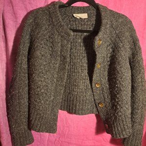 Everlane Wool Alpaca Cropped Cardigan